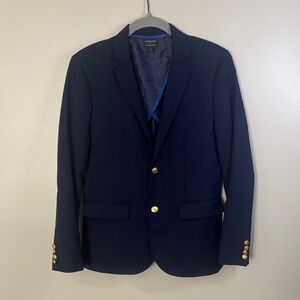 Jcrew Elegant Dark Blue Blazer with Gold Accents